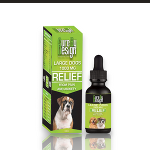 Cure By Design 1000mg CBD Relief Oil for Large Dogs (30ml)