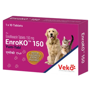 Veko Enroko Yum Tab 150mg Tablet Dogs & Cats (pack of 10 tablets)