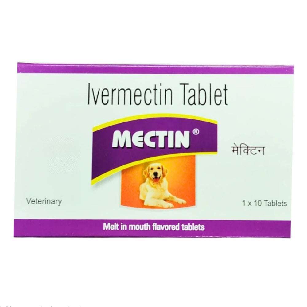 Alembic Mectin Tablet (Ivermectin) 10mg for Dogs and Cats