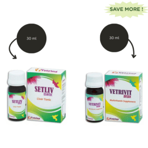 Vetrina Setliv Exotic Drop (30ml) And Vetrivit Avian Multivitamin Supplements for Birds (30ml) Combo