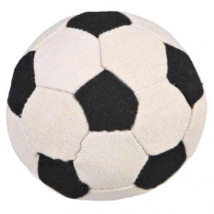 Trixie Soft Soccer Soundless Ball Fetch Toy for Dogs (Black)