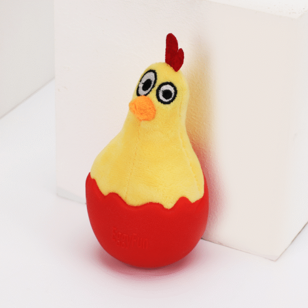 Skatrs Chicken in Egg Wobble Toy for Dogs