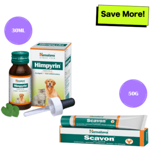 Himalaya Himpyrin Anti Inflammatory & Pain Relief Drops and Scavon Vet Cream for Dogs and Cats Combo