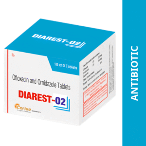Corise Diarest O2 (Ofloxacin Ornidazole)Tablet for Dogs (pack of 10 tablets)