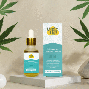 Vedic Tails Strong Cannabis Leaf Oil for Dogs and Cats