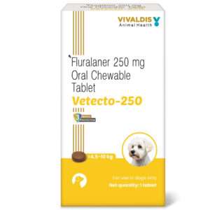 Vivaldis Vetecto 250 (Fluralaner) chewable Tick & Flea tablet for Dogs (1 Chewable tab)