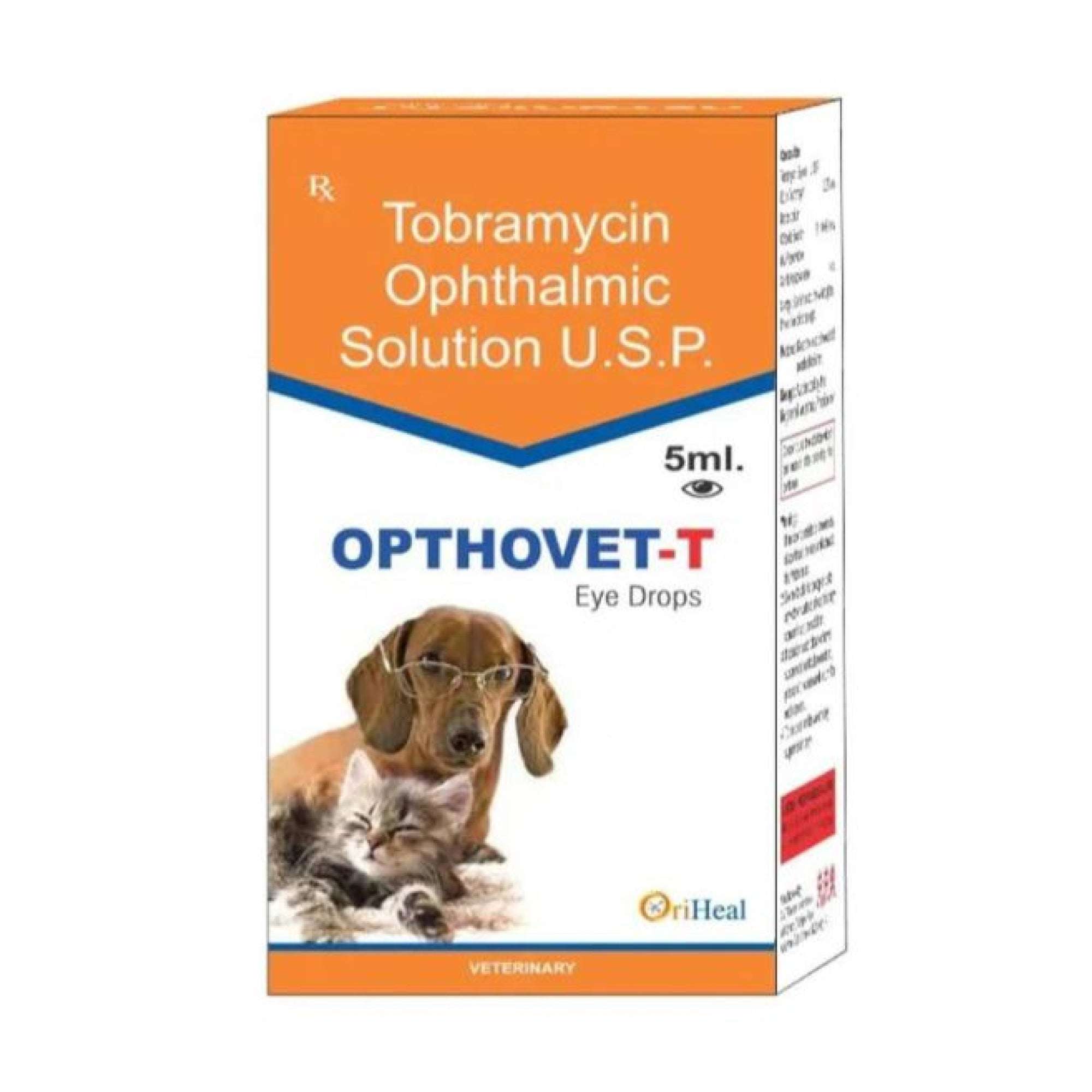 Oriheal Opthovet T (tobramycin 0.3%) drops 5ml for Dogs and Cats