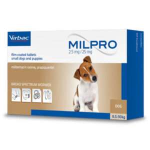 Virbac Milpro Dewormer for Small Breed Dogs & Puppies (0.5 to 10kg)