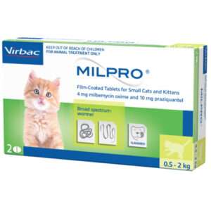 Virbac Milpro Dewormer for Small Cats & Kittens (0.5kg to 2kg)