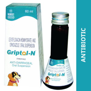 Intas Griptol N Syrup Antidiarrheal Suspension for Dogs (60ml)