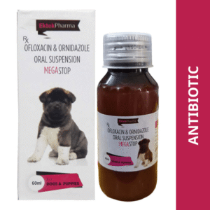 Ek Tek Mega Stop Syrup (Ofloxacin & Ornidazole) for Dogs and Puppies (60ml)