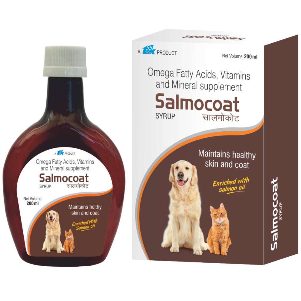 Ttk Salmocoat Syrup Skin & Coat Supplelment for Dogs and Cats