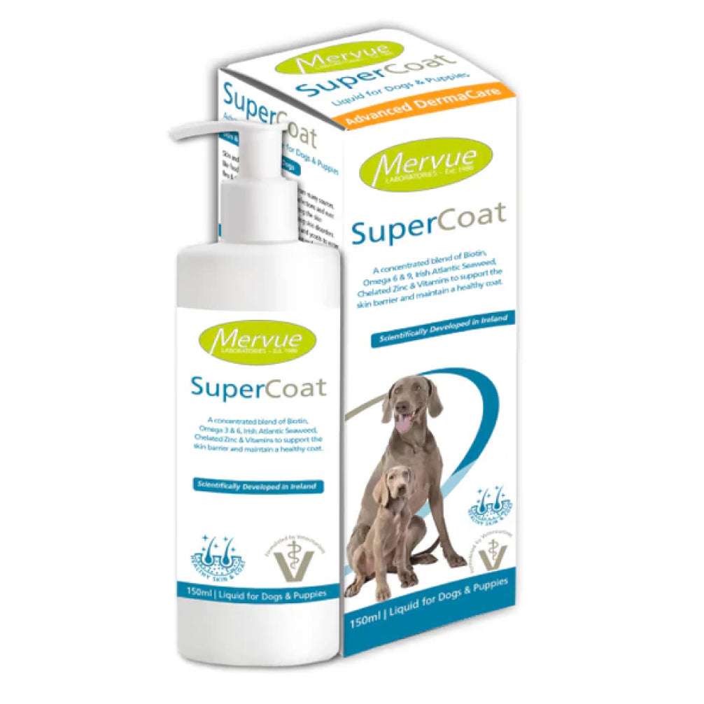 Mervue Supercoat Skin & Coat Supplements for Dogs (150ml)