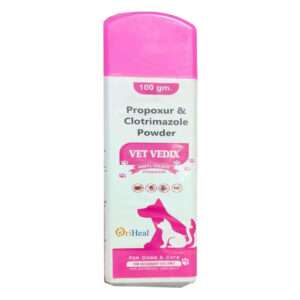 Oriheal Vet Vedix Anti Tick Powder (Propoxur & Clotrimazole) for Dogs and Cats