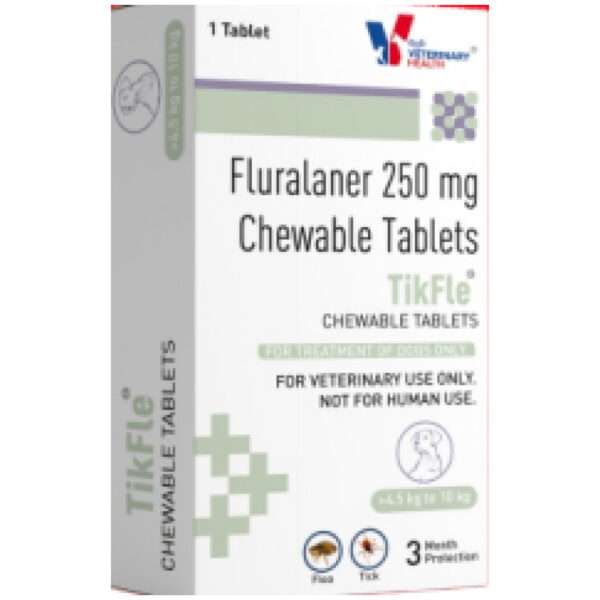 Drools TikFle Fluralaner 250 Tick & Flea Tablet for Dogs from 4.5 to 10kg