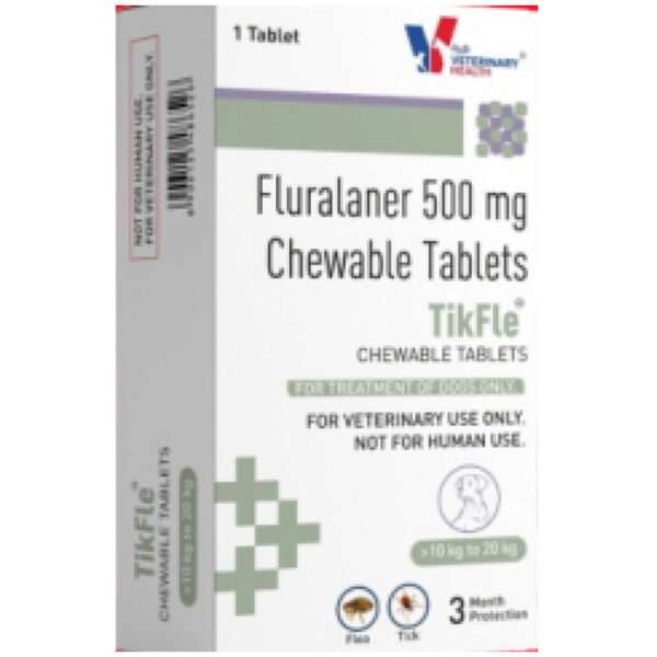 Drools TikFle Fluralaner 500mg Tick & Flea Tablet for Dogs from 10 to 20kg