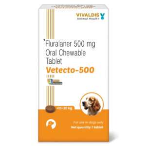 Vivaldis Vetecto 500 (Fluralaner) chewable Tick & Flea tablet for Dogs (1 Chewable tab)