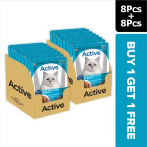 Active Real Ocean Fish in Gravy Adult Cat Wet Food ( Buy 1 Get 1)