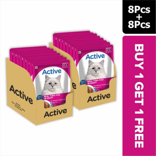 Active Real Tuna Fish in Gravy Adult Cat Wet Food ( Buy 1 Get 1 )