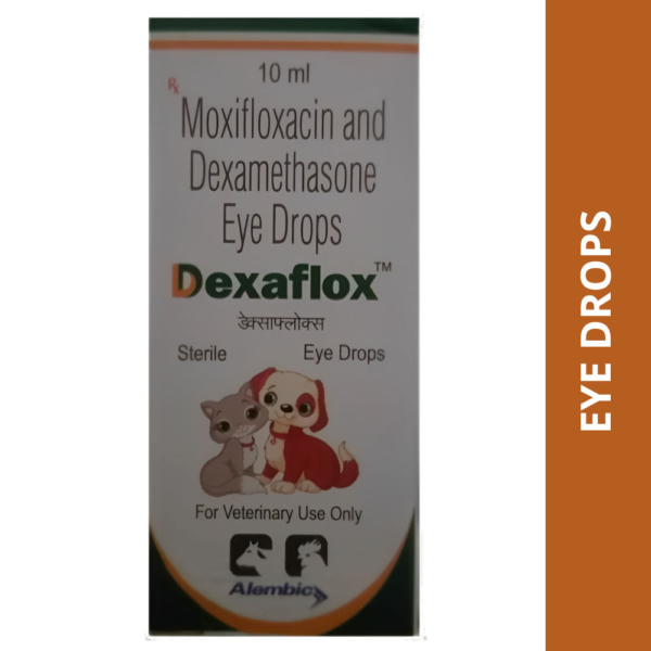 Alembic Dexaflox Eye Drops (Moxifloxacin & Dexamethasone) for Dogs and Cats