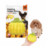 Barkbutler x Fofos Giggling Vegi Bites Pumpkin Squeaky Chew Toy for Dogs image 2