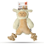 Barkbutler x Fofos Ropeleg Plush Sheep Toy for Dogs | For Medium Chewers (White) image 2