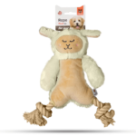 Barkbutler x Fofos Ropeleg Plush Sheep Toy for Dogs | For Medium Chewers (White) image 1