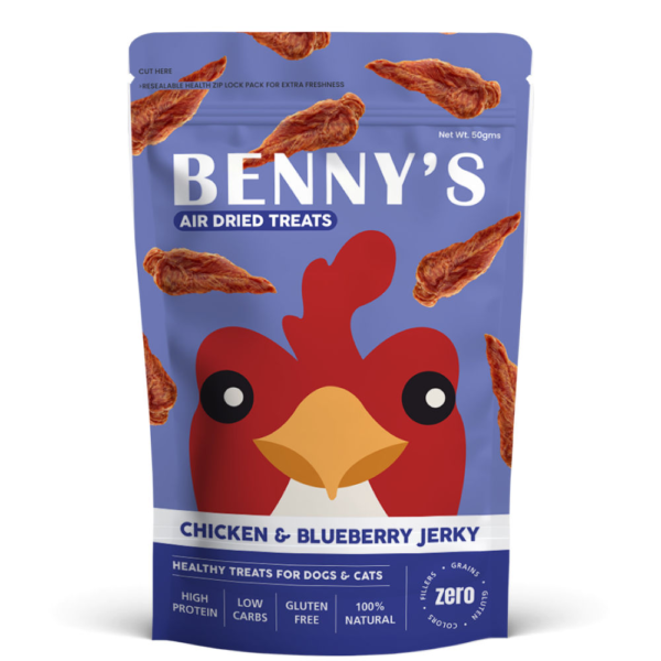 Bennys Bowl Chicken and Blueberry Jerky Dog Treats