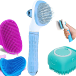 Chullbull Oval Slicker, Bath and Rubber Hand Brush Grooming Kit for Dogs image 1