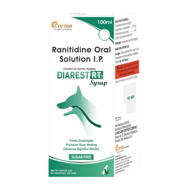 Corise Diarest RT Syrup (Ranitidine Oral solution) for Dogs and Cats