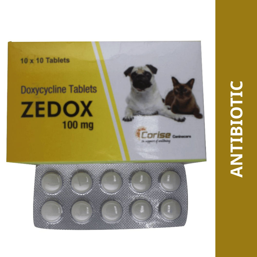 Corise Zedox (Doxycycline) 100mg Tablets for Dogs and Cats (10 tablets)