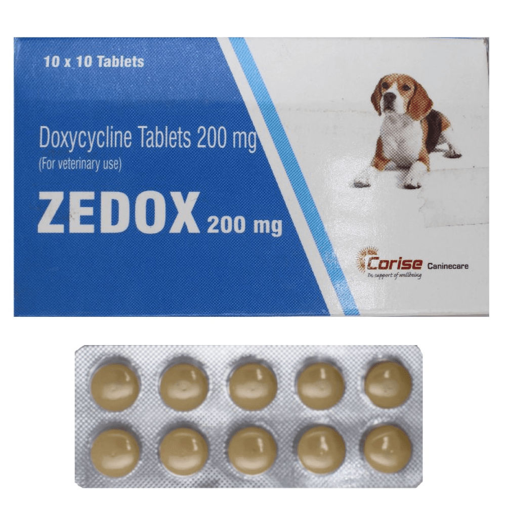 Corise Zedox (Doxycycline) 200mg Tablets for Dogs and Cats (10 tablets)