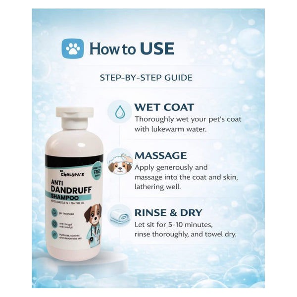 Dr. Chelsea’s Anti Dandruff Shampoo for Dogs & Cats