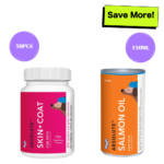 Drools Absolute Skin & Coat Tablets and Salmon Oil Syrup Supplement for Dogs Combo image 1