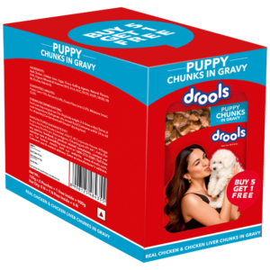 Drools Real Chicken & Chicken Liver Chunks in Gravy Puppy Dog Wet Food