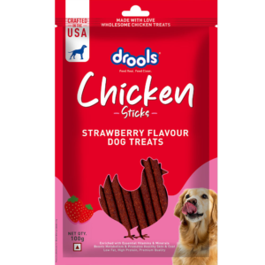 Drools Strawberry Flavour Chicken Sticks Treat for Dogs