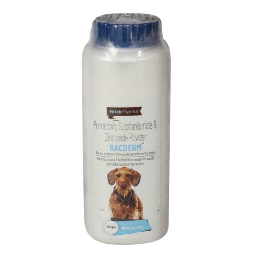 Ek Tek Bacderm Powder Wound Care for Dogs and Cats