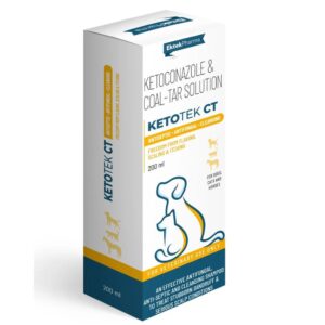Ek Tek Ketotek CT Shampoo Ketoconazole & Coal Tar Solution for Dogs and Cats