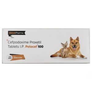 Ek Tek Petocef 100mg Tablets (Cefpodoxime Proxetil) for Dogs and Cats