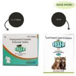 Areion Vet Feli D Kitten Deworming Suspension (15ml) and Feli D Deworming Tablets for Cats (4 tablets) Combo