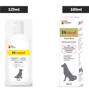 Neo Kumfurt E6 Lotion 125ml and E6 Spray 100ml for Dogs Combo
