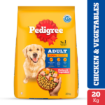 Pedigree Chicken and Vegetables Adult Dog Dry Food (20kg) and Intas Eazypet Dog Deworming Tablet (pack of 10 tablets) image 3