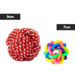 Pet Vogue Bouncy Rubber Ball & Skatrs Rope Ball Chew Toy Dog Combo image 1