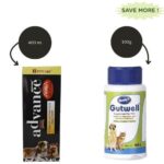 Petcare Nutricoat Advance Omega 3 + 6 Syrup and Venkys Gutwell Pre & Probiotics Gut Health Powder for Dogs and Cats Combo image 1