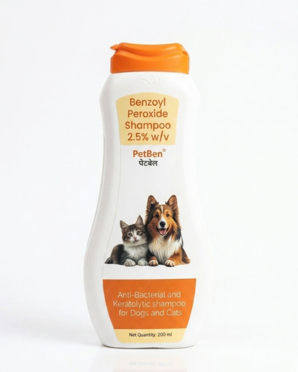 Petcare Petben Benzoyl Peroxide Shampoo 200ml and Virbac Ketochlor Shampoo 200ml for Dogs & Cats Combo