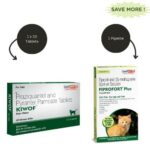 Savavet Kiwof Cat Deworming Tablet (10 tablets) and Savavet Fiprofort Plus (Fipronil) Tick & Flea Control Spot On for Cats Combo image 2