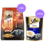 Sheba Chicken Loaf Rich Premium Adult Fine Wet Food and Chicken Flavour Irresistible All Life Stage Cat Dry Food Combo image 3