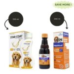 Skyec Star Coat Omega 3 + 6 Syrup (200ml) and Mankind Hepamust Liver Tonic Appetite Booster (200ml) for Dogs and Cats Combo image 1
