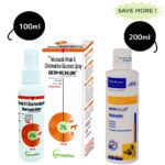 Vetoquinol Dermichlor Antibacterial Antifungal Spray (100ml) and Virbac Ketochlor Shampoo (200ml) Combo image 2