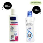 Virbac Episoothe Shampoo (200ml) and Intas Conaseb Shampoo for Dogs & Cats (100ml) Combo image 1